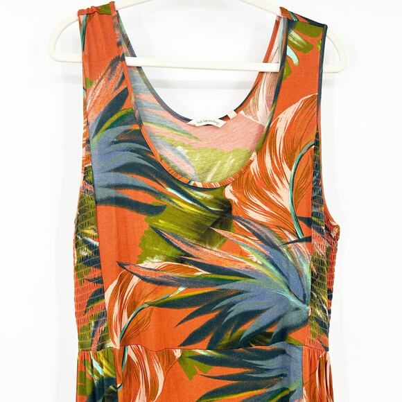 Soft Surroundings Womens Vacation Fabiana Ruffled Tropical Print Maxi Dress L - Picture 3 of 10